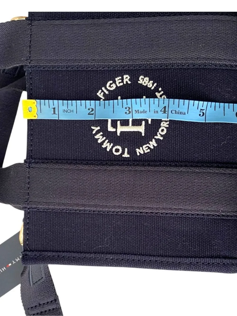 NWT Tommy Hilfiger Navy Blue Crossbody Mini Tote with Logo